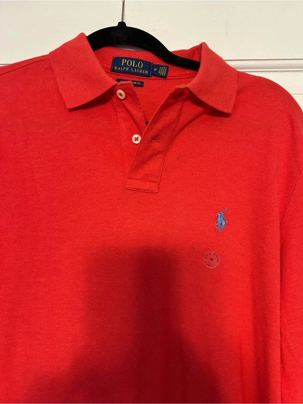 NWOT Polo by Ralph Lauren Long Sleeve Polo Shirt in Red with Blue Pony